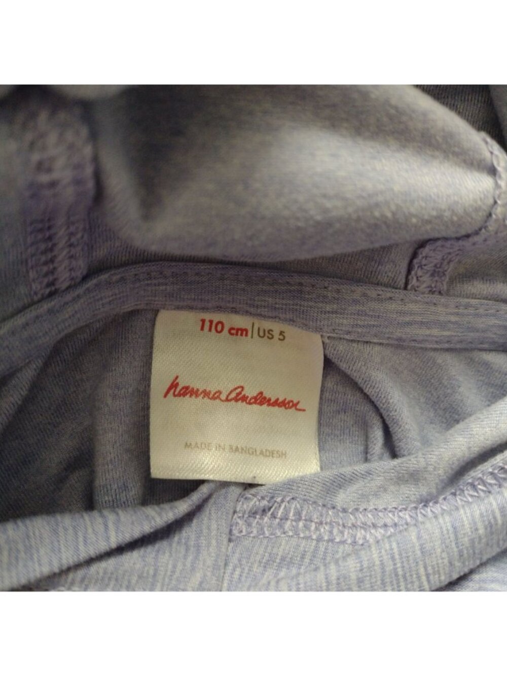 Hanna Andersson Girls Sunblock Dress 5 Lavender Hooded Tunic 110 cm - Picture 2 of 8